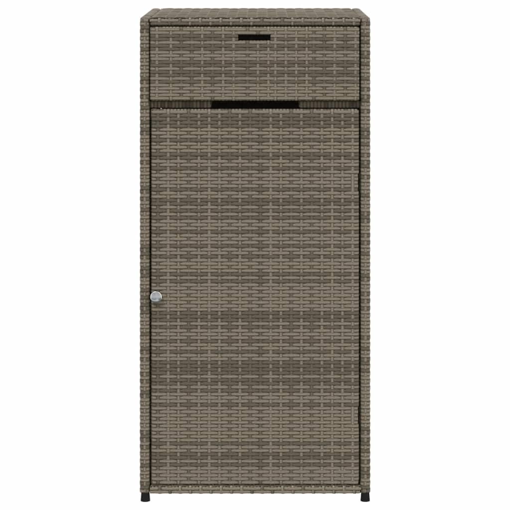 Gecheer Patio Storage Cabinet, Outdoor Storage Cabinet Garden Storage Shed, Weather Resistant, for Yard and Patio Gray 21.7" x 21.7" x 43.7" Poly Rattan - Easy Assembly