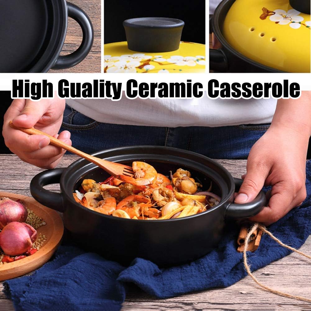 Xgxoz Tagine Pot for Cooking, Non Stick Cooking Pot with Cone-Shaped Lid, Ceramic Casserole Stew Pot, Finest Cookware