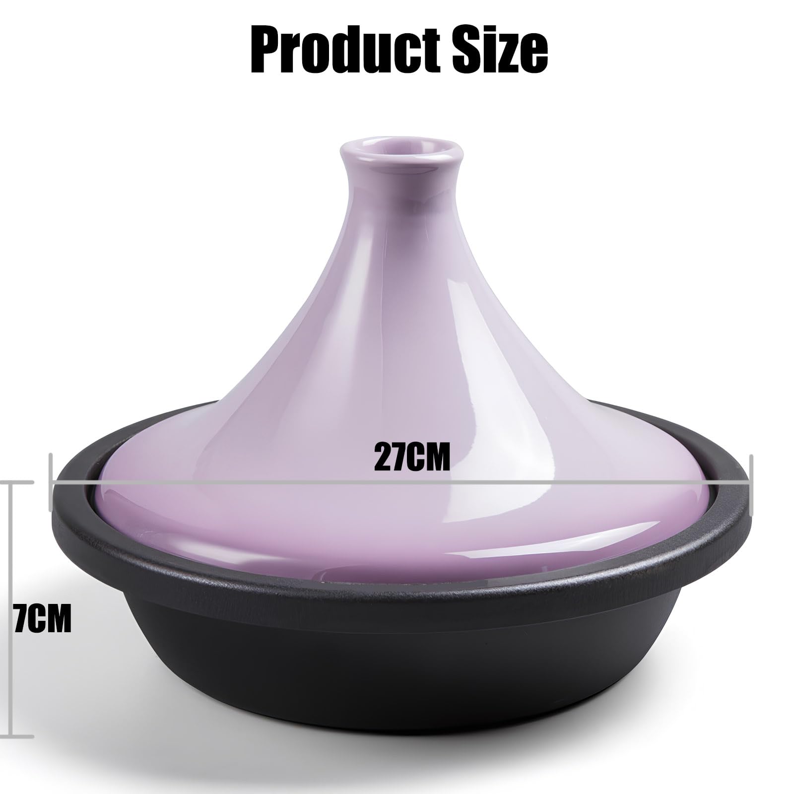 Xgxoz Tagine Pot for Cooking, Premium Cast Iron Cooking Pot Stew Casserole Slow Cooker for Different Cooking Styles