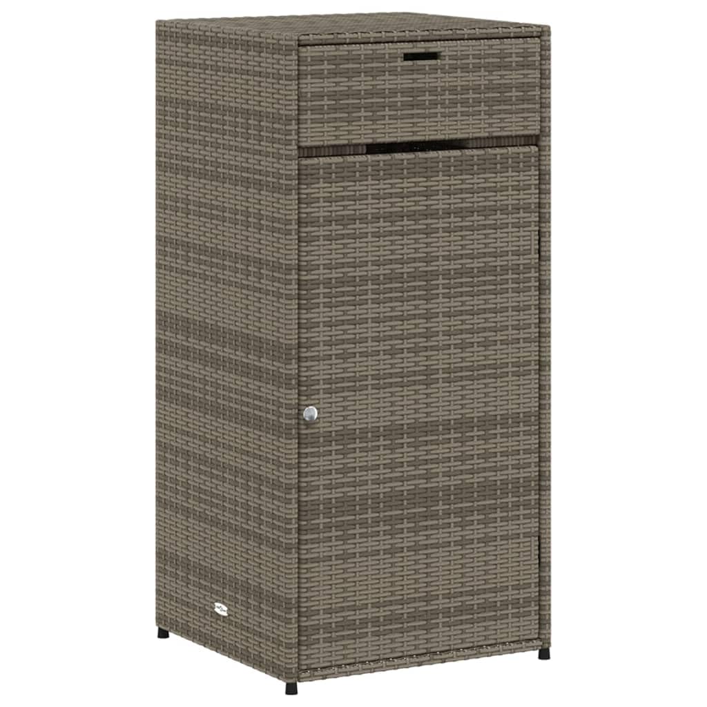 Gecheer Patio Storage Cabinet, Outdoor Storage Cabinet Garden Storage Shed, Weather Resistant, for Yard and Patio Gray 21.7" x 21.7" x 43.7" Poly Rattan - Easy Assembly