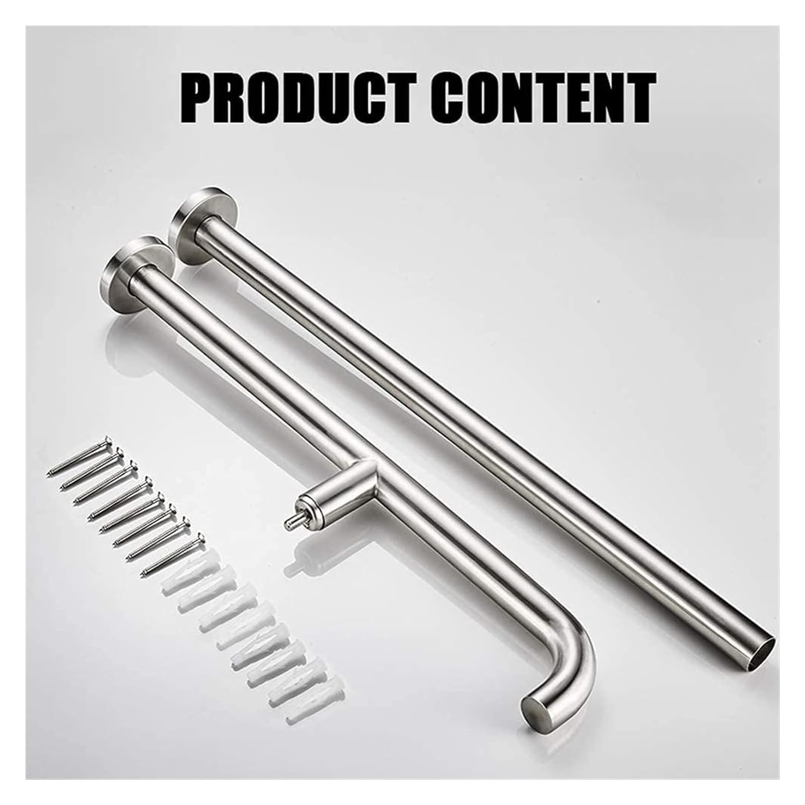 Grab Bar Bath Bathroom Rails, Stainless Steel Anti-Slip Safety Support Handle Shower Elderly Child Toilet Kitchen Anti-Slip Handrail