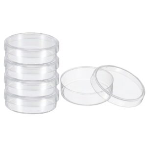 patikil 35mm plastic petri dishes with lid, 5 pcs petri plates tissue culture plate for lab science experiment, clear