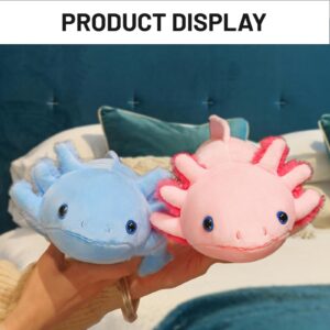 Roqei Axolotl Plush - Soft Axolotl Stuffed Animal Plush Toy,19 Inch Cute Salamander Plush Pillow, Kawaii Plushie Toy, Axolotl Gifts for Kids and Youth (Pink)