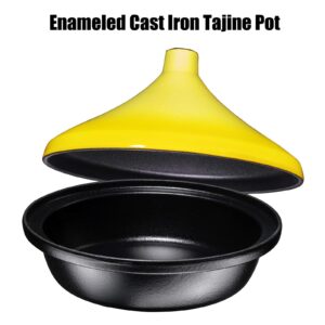 Xgxoz Enameled Cast Iron Ceramic Tajine Cooking Pot Enameled Cast Iron Tagine for Cooking And Stew Casserole Slow Cooker