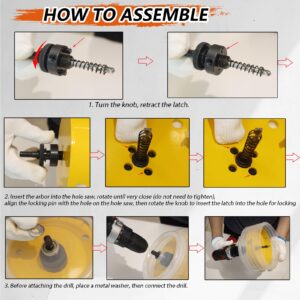 DaduoRi 6" Hole Saw for Recessed Lights with 2 Abors, 6in Hole Saw Dust Bowl for Recessed Lighting 6 Inch, Include 3/8" Hex Shank & SDS Plus, Can Light Hole Saw for Plasterboard, Drywall Cutter 152mm