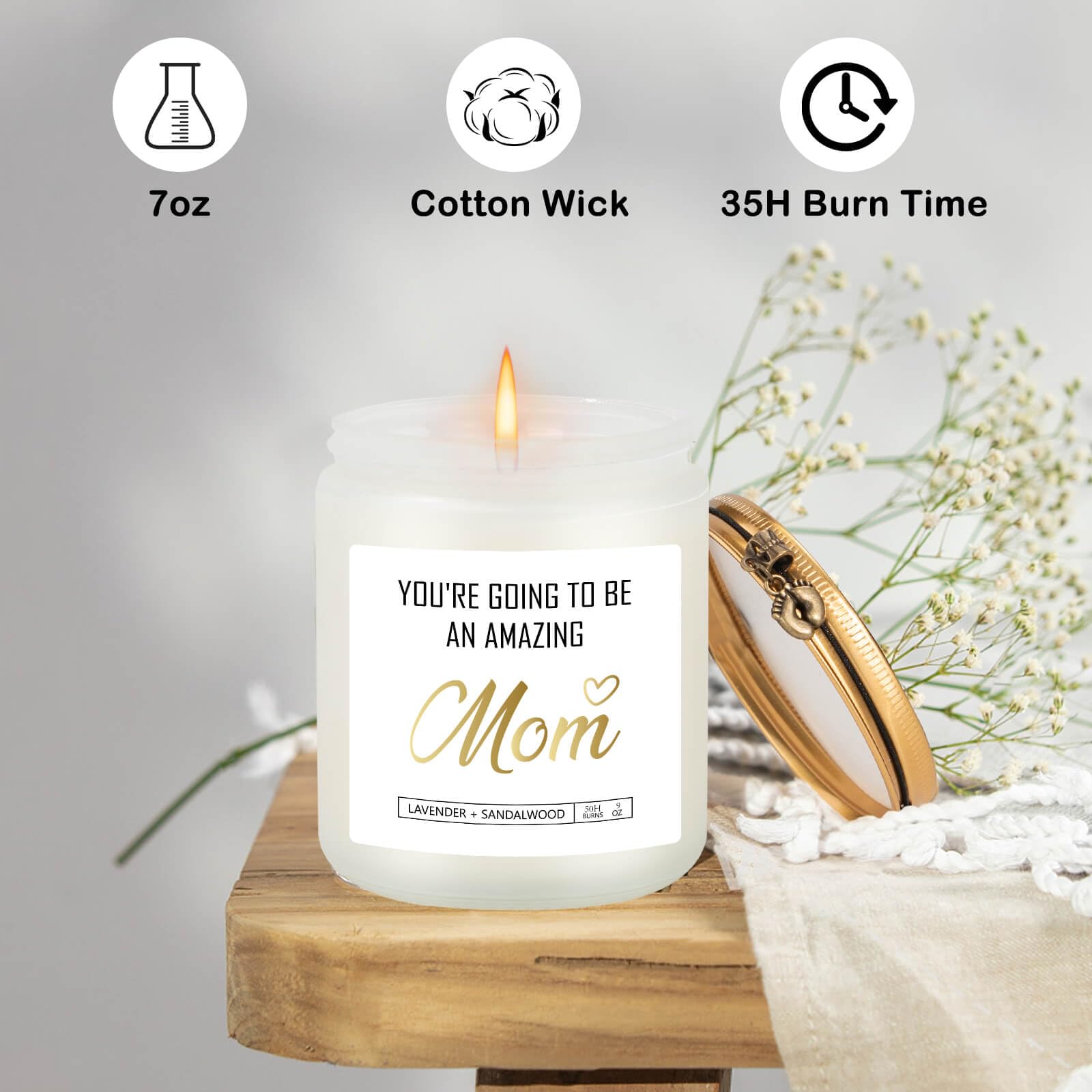 New Mom Gifts, Gifts for Pregnant Women, Gifts for New Mom, Best Gifts for Expecting Mom, Pregnancy Gifts for Expecting Mom, Mother to be Gifts, Handmade Natural Soy Wax Candle