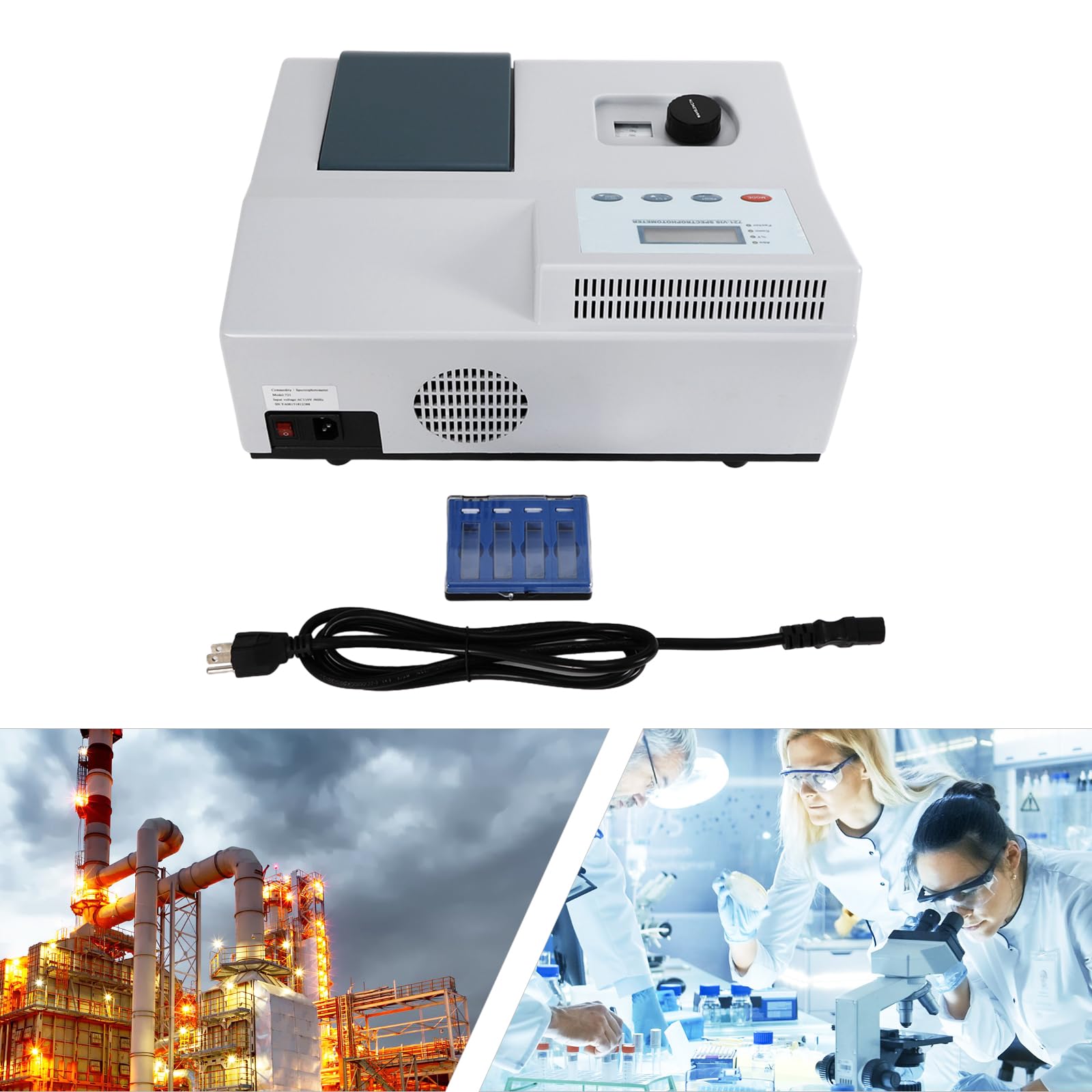 Lab Spectrophotometers, Digital Vis Spectrophotometer, Visible Spectrophotometer Wavelength Range 350-1020nm, Tungsten Lamp Lab Equipment