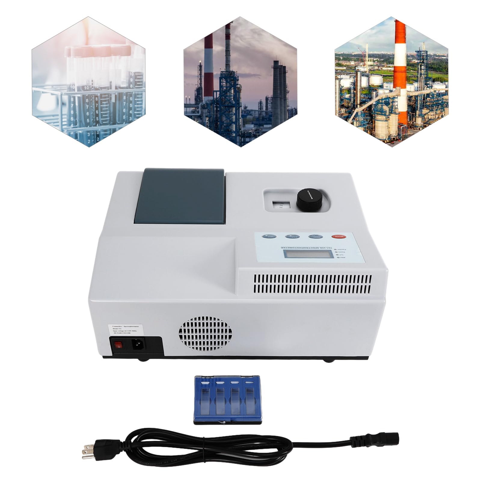 Lab Spectrophotometers, Digital Vis Spectrophotometer, Visible Spectrophotometer Wavelength Range 350-1020nm, Tungsten Lamp Lab Equipment