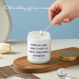 30th Birthday Gifts for Her, Happy 30 Year Old Birthday Gifts for Women, Daughter, Sister 30th Birthday Gift Ideas, Dirty 30 Birthday Decorations - Vanilla & Buttercream Scent 30th Birthday Candle