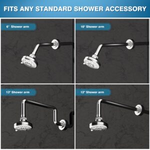 GIMBELEN 5 Settings High Pressure Shower Head, 4 Inch High Flow Bathroom Rain Fixed Shower Heads, Duchas Para Shower Modernas with Pressure Boosting, 1.75 GPM, Polished Chrome