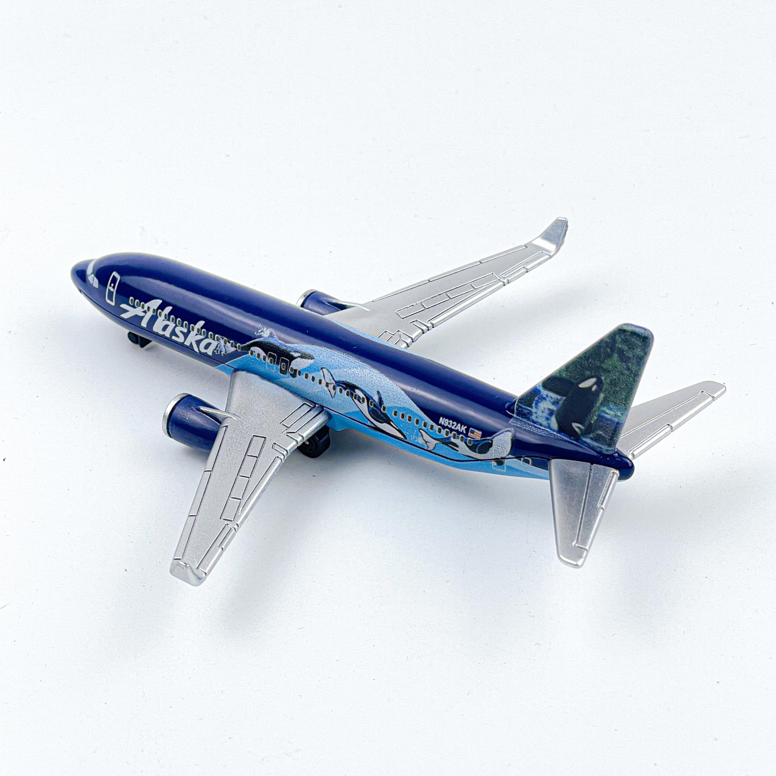 AVIAMUSE Model Airplane, Alaska West Coast Wonders Whales Planes Model Aircraft Suitable for Collection and Christmas, Birthday Gifts