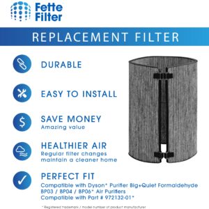 Fette Filter - Carbon Filter Replacement Compatible with Dyson K-Carbon, Compare to Part # 972133-02 & 972133-03 for Dyson Models BP03/BP04/BP06 Purifier Big+Quiet Formaldehyde Extra Large. 1-Pack