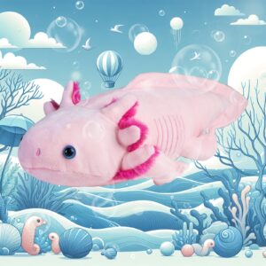 Roqei Axolotl Plush - Soft Axolotl Stuffed Animal Plush Toy,19 Inch Cute Salamander Plush Pillow, Kawaii Plushie Toy, Axolotl Gifts for Kids and Youth (Pink)