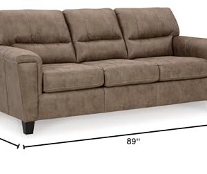 Signature Design by Ashley Navi Queen Sofa Sleeper, 89" W x 38" D x 39" H, Dark Brown