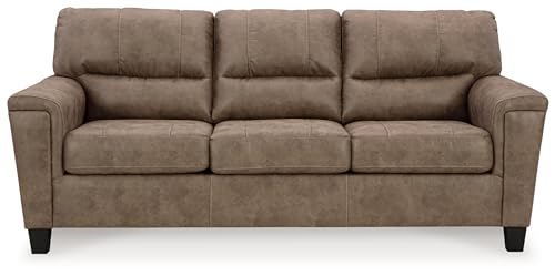 Signature Design by Ashley Navi Queen Sofa Sleeper, 89" W x 38" D x 39" H, Dark Brown