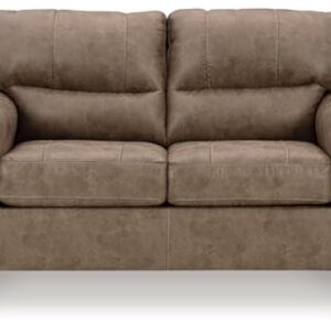 Signature Design by Ashley Navi Loveseat, 61" W x 38" D x 39" H, Dark Brown