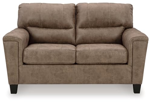 Signature Design by Ashley Navi Loveseat, 61" W x 38" D x 39" H, Dark Brown