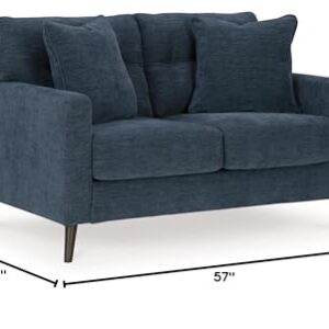 Signature Design by Ashley Bixler Loveseat, 57" W x 38" D x 37" H, Blue