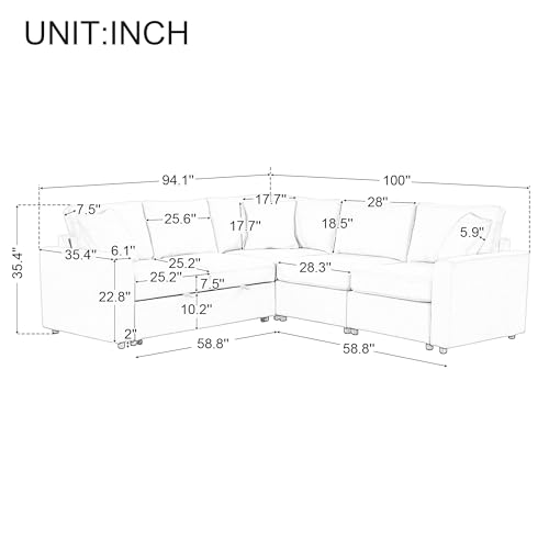 Extra Wide Deep Seat Convertible Sleeper Sectional Sofa Pull Out Couch Bed , L Shaped Upholstered Reversible Corner Lounge Sofabed , 2 IN 1 Pullout Sofa&Couches with Thicked Cushions for Living Room