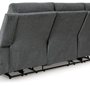 Signature Design by Ashley Barnsana Minimalist Power Reclining Sofa with USB Charging Ports, Gray