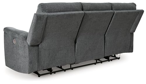 Signature Design by Ashley Barnsana Minimalist Power Reclining Sofa with USB Charging Ports, Gray