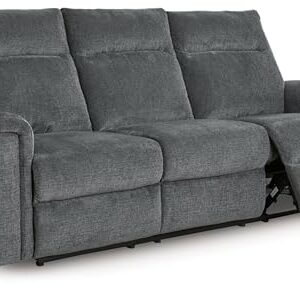 Signature Design by Ashley Barnsana Minimalist Power Reclining Sofa with USB Charging Ports, Gray