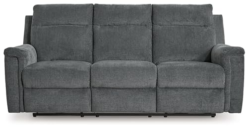 Signature Design by Ashley Barnsana Minimalist Power Reclining Sofa with USB Charging Ports, Gray