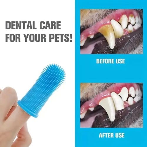 Generic Dog Toothbrush, Cat Tooth Brushing Kit, Dog and Cat Teeth Cleaning,Large and Small Pets Soft Silicone Dog Finger Toothbrush for Pet Dental Care (Pack of 4)