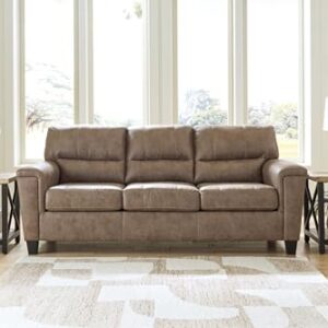 Signature Design by Ashley Navi Queen Sofa Sleeper, 89" W x 38" D x 39" H, Dark Brown