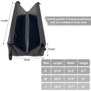 Pet Ultrasound Positioner - Veterinary X-Ray Immobilizer Wedge, V Shaped Troughs Abdominal Diagnostic Supplies for Cat & Dog (S:21.6"L x 10.2"W x 6.7"H)