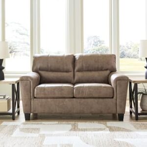 Signature Design by Ashley Navi Loveseat, 61" W x 38" D x 39" H, Dark Brown