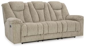 signature design by ashley hindmarsh power reclining sofa, 86" w x 44" d x 42" h, gray