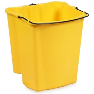 dirty water bucket for 35-qt commercial yellow mop bucket and side press wringer, yellow