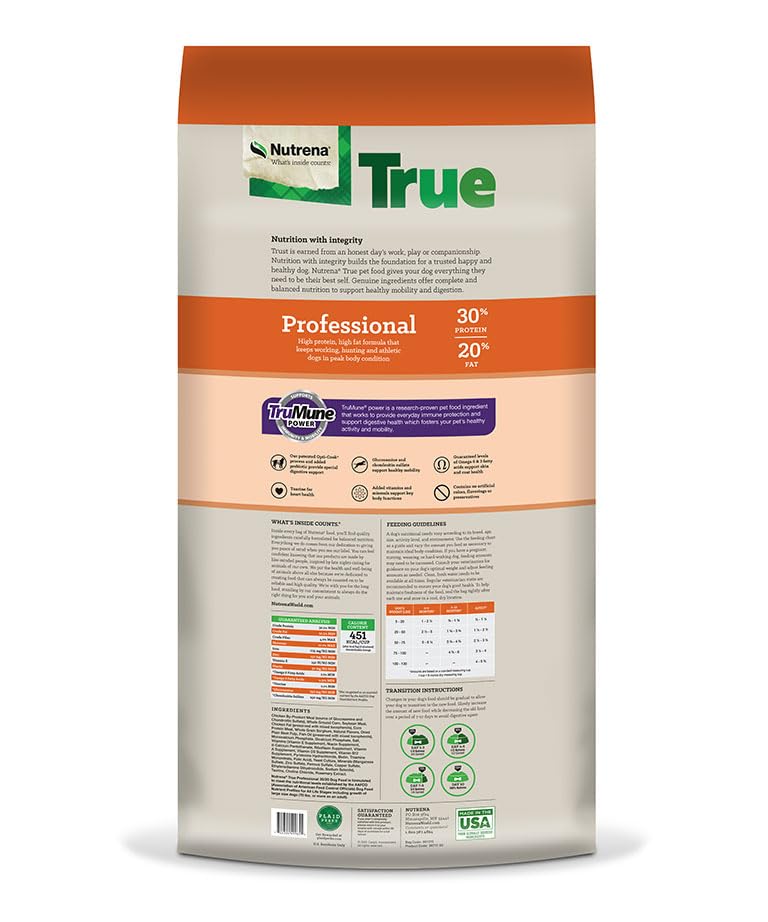 Nutrena True Professional 30/20 Dog Food 50 Pounds