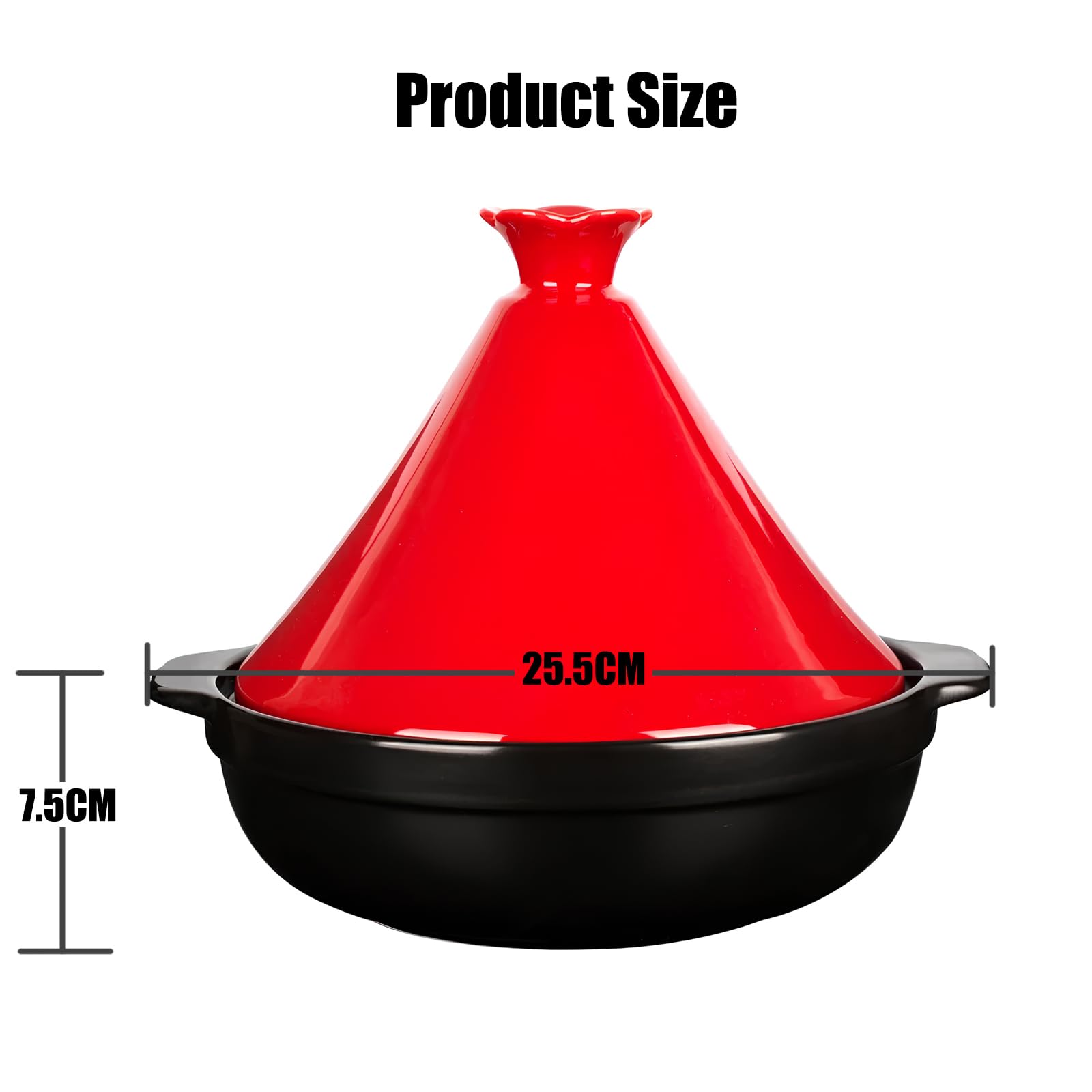 Xgxoz Ceramic Tagine Cooking Pot Cookware with Ceramic Lid, Finest Cookware Enameled Cooking Pot