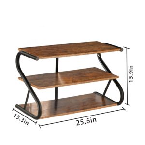 Xiconbao 3-Tier Shoe Rack Door Entrance : Standing Wood Shoe Rack,Entryway Organizer for Hallway, Living Room, Closet, Bedroom.