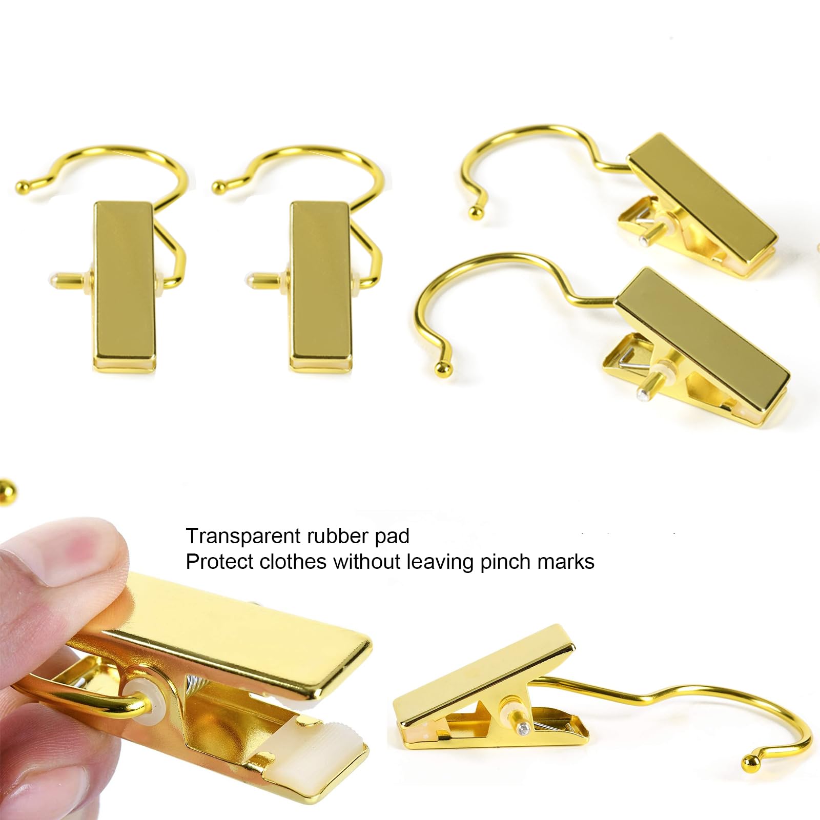 10Pcs Gold Boot Clips for Hanging, Single Clip Hangers, Boot Clips, Sock Clips, Laundry Hooks, Hat Clips for Hanging, Clothes Clips for Hanging Clothes, Premium Clothes Pins, Boot Hangers for Closet