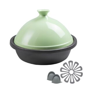 xgxoz enameled cast iron tajine cooking pot tajine with base and ceramic lid ceramic cooking pot for home kitchen restaurant