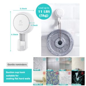 QuanRise Suction Hooks Powerful Vacuum Suction Cup Hooks- Heavy Duty for Shower, Waterproof Suction Hanger for Bathroom Kitchen Towel, Wall Hooks, Kitchen Tools Removable and Reusable (8 Pack)