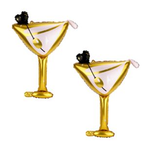 jdoqokj martini balloon for party decoration margarita balloons aluminum film for bachelorette party dirty martini themed party decorations cocktail balloon bikinis and bachelorette party(2pcs)