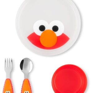 Skip Hop x Sesame Street Toddler Feeding 4-Piece Mealtime Set, Elmo