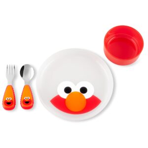 Skip Hop x Sesame Street Toddler Feeding 4-Piece Mealtime Set, Elmo