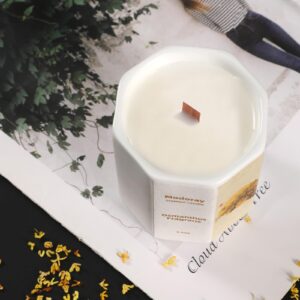 Modoray Scented Candle,Osmanthus Scented Candle,Candles for Home Scented, Soy & Coconute Wax,Wood Wick Candle,Crackling Candle,Gift for Woman Man