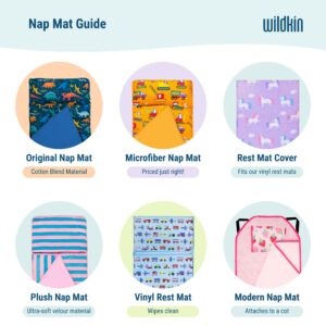 Wildkin Kids Nap Mat Cover for Boys & Girls, Featuring Sewn-in Flap Design, Ideal for Preschool and Daycare, Fits Our Vinyl Nap Mat up to 1.5 Inches Including Basic Sleep Ma (Strawberry Patch)