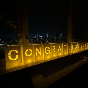 CONGRATULATIONS Decorations Light Up Letters with LED lights and Rose Petals Included| Luminaria Sign As Graduation Decor or As Graduation banner…