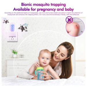 Flying Insect Trap 20PCS Glue Boards - Mosquito Killer Indoor - Gnat, Moth, Fruit Flies, Fly Traps - Attractant Catcher with UV LED Light Bug Zapper for Indoors, Home, Office - 2 PCS wacieo