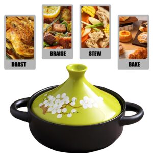 Xgxoz Tagine Pot for Cooking, High-Quality Cookware with Ceramic Cone-Shaped Lid, Ceramic Cooking Tagine for Home Kitchen