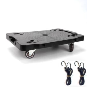 bloheiwa furniture dolly,moving dolly connectable furniture movers 4 wheels heavy duty small flat dolly cart portable dollies with wheels 1 pack,16.5 x 11 inch 440 lbs capacity each count, black