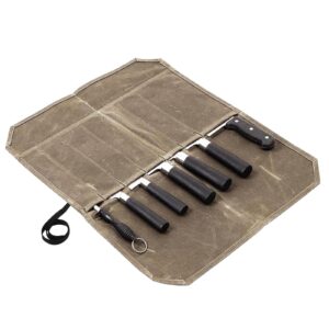 generic chef knife roll bag, knife bags for chefs professional, carrying case with 7 slots for travel and home cooking, 888004