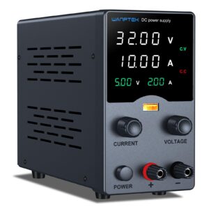 dc power supply variable, bench power supply with encoder adjustments knob, usb charge interface, variable power supply with usb output current display, over-current protection (30v 10 black)